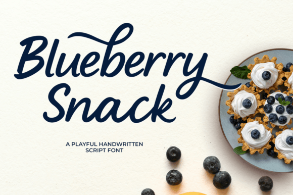 Blueberry Snack: A Handwritten Script Font for Sweet Branding