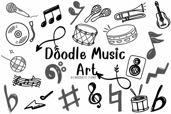 Doodle Music Art: A Playful Typeface for Creative Projects