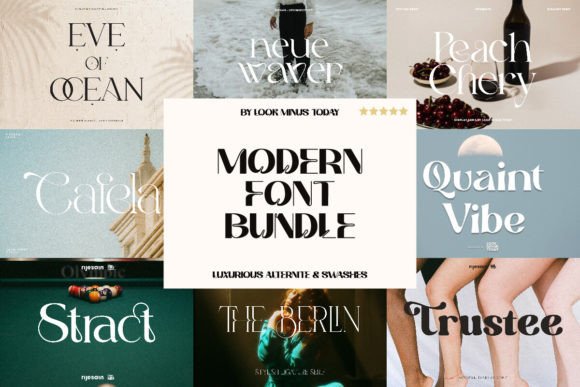 Modern Bundles: 8 High-Quality Serif Fonts for Creative Projects