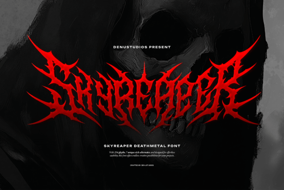 Skyreaper: A Razor-Sharp Death Metal Font for Brutal Designs