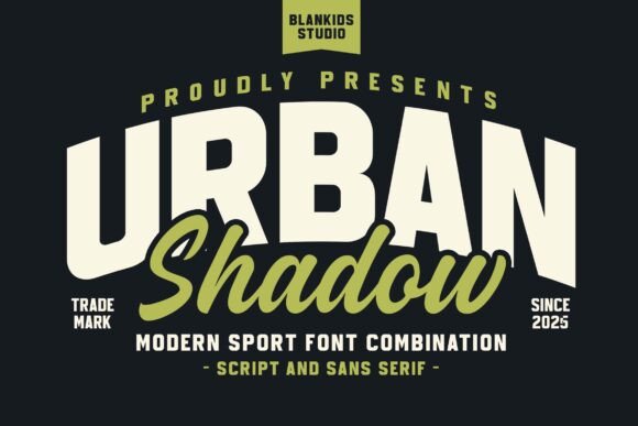 Urban Shadow: The Varsity-Inspired Font for Modern Brands